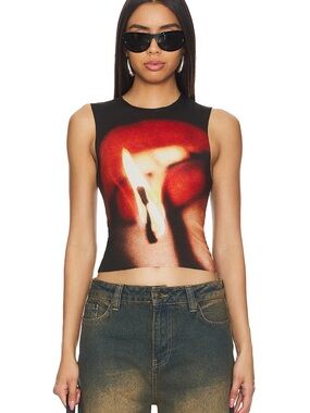 Jaded London Flame Lips Slinky Tank Top US 4 / UK 6